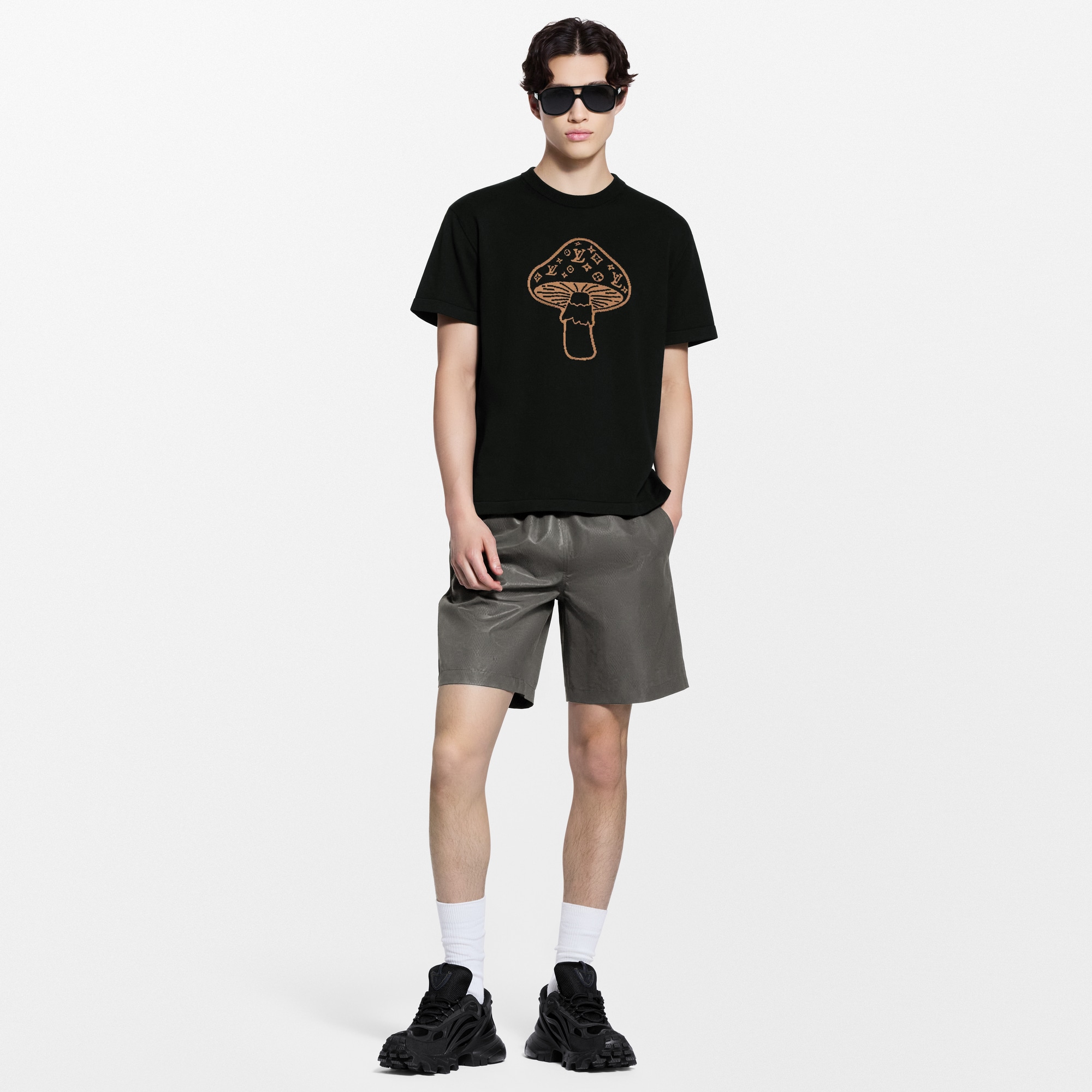 Short-Sleeved Intarsia Crewneck - Ready-to-Wear | LOUIS VUITTON